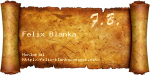 Felix Blanka névjegykártya